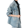 Women Autumn Retro Plus Size Denim Shirt Jacket