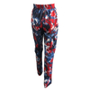 Fashion floral print pants with eclastic waist trousers