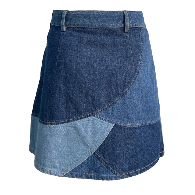 Fashion multicolor denim skirts women pencil skirt