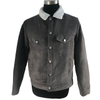 Wholesale Grey Faux Suede Biker Jacket Mens Trucker Jacket