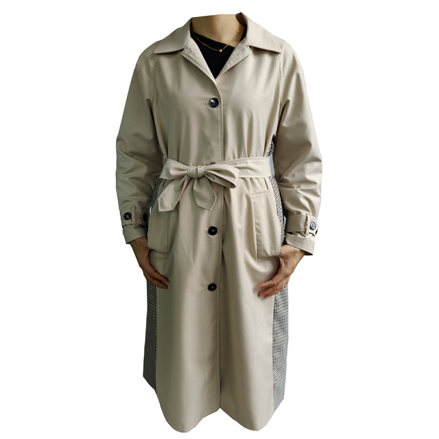 color matching trench coat