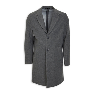 Wholesale Grey Color Melton Trench Coat Man Winter Jacket