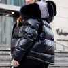 Women Winter Windproof Big Fox Fur Collar Waterproof Windbreaker Warm Down Jacket