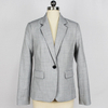 Women Spring/Autumn Grey Lightweight Textured Business Casual Work Suit