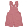 Summer Cotton Girls Shortalls Pink Ruffle Strap Overalls