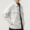 Men's Wholesale Casual Coat Washed Denim Multi-Pocket Long Sleeve Trucker Work Jacket
