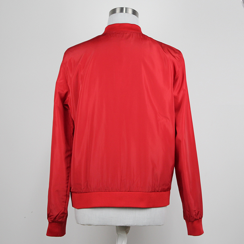 Men's Custom Lightweight Windproof Casual Coat Long Sleeve Bomber Work Jacket