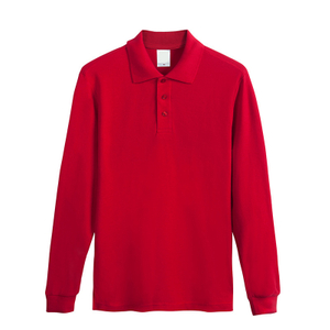 Men Wholesale Custom Casual Clothing Cotton Knit Long Sleeve Work Polo Shirt