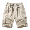 Men's Summer Elastic Waist Baggy Sport Cargo Shorts with Drawstring