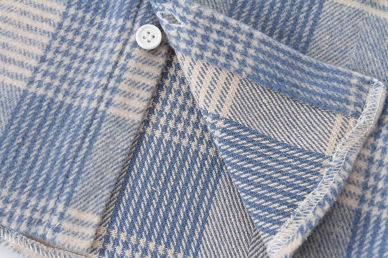 Baby Apparel Spring/Autumn Flannel Plaid Button Down Long Sleeve Casual Shirt