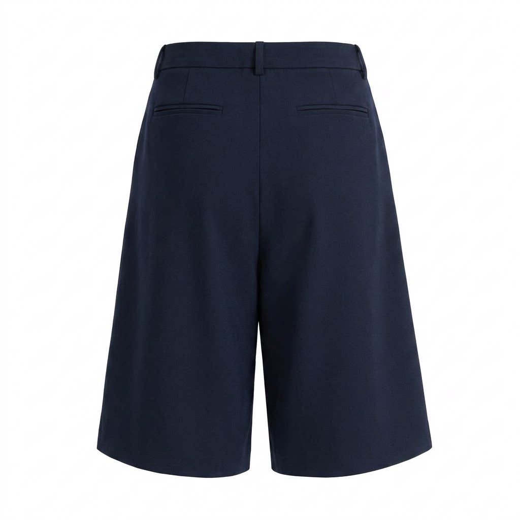 Men Loose Fit Drawstring Korean Style Wide-Leg Summer Bermuda Shorts