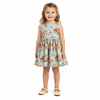 Girls Fashion Princess Print Skirt Kids Summer Scoop Neck Sleeveless Party Dress