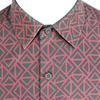 Men's Custom Geometric Print Poly Spandex Long Sleeve Dress Shirt