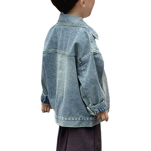 Children's Spring/Autumn Retro Loose Fit Cotton Denim Jacket