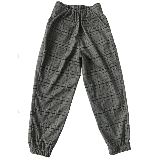 Pleated Tailored Plaid Pencil Pants Womens Pants with Pockets