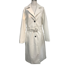 White Color Long PU Jacket Womens
