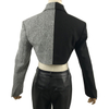New Style Two Tone Tops Single Breasted Short Blazer Womens