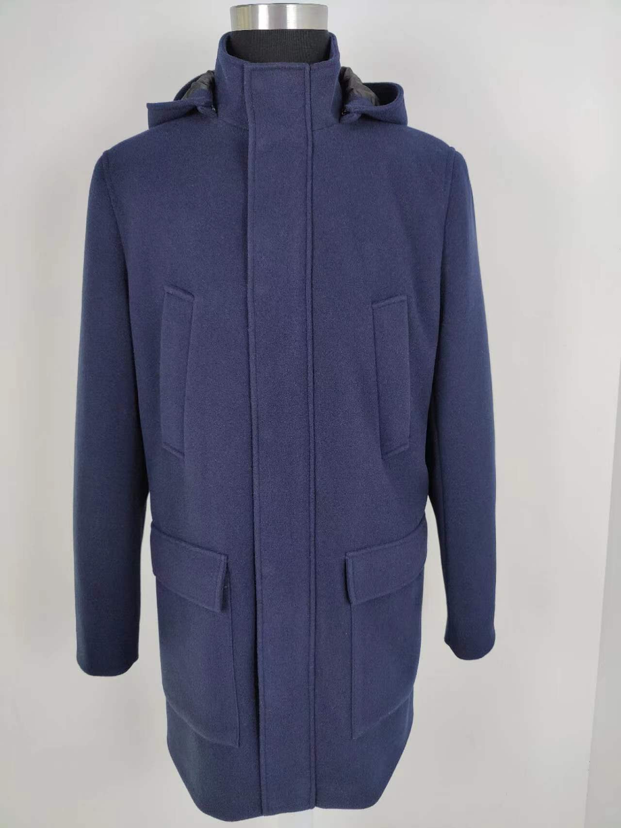 navy blue long jacket