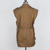 Fashion Womens Khaki Outwear Fashion Ladies Sleevless Jacket Vest