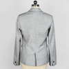 Women Spring/Autumn Grey Lightweight Textured Business Casual Work Suit