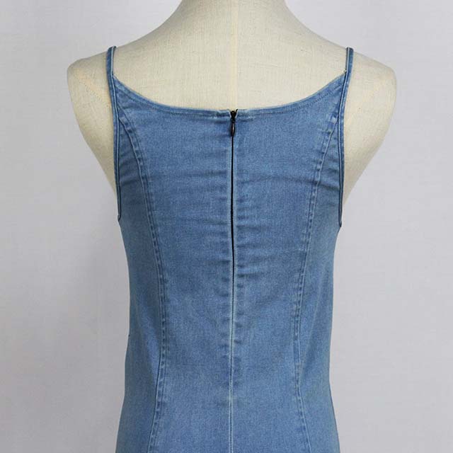 Women's Summer Slim Fit High-Elastic Sexy Strap Denim Dress