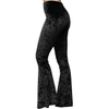 Women's Fashion Retro Stretch Suede Embossed Flared Long Pants