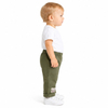 Boys Elastic Waist Outdoor Casual Cotton Twill Cargo Khaki Pants