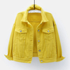 Women's Custom Color Spring Outerwear Short Cotton Denim Jean Jacket