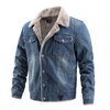 Men's Thick Sherpa Lined Winter Warm Classic Button up Denim Jacket