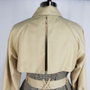 Women's Splicing Effect Windproof Khaki Trench Coat with Waist Belt