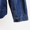 Men's Stand Collar Cotton Denim Solid Color Long Sleeve Cargo Shirt