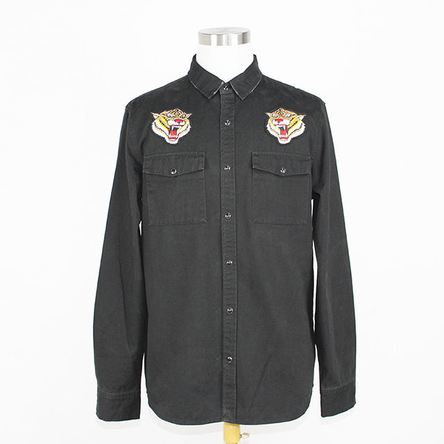 Men's Custom Embroidery Long Sleeve Casual Western Shirt