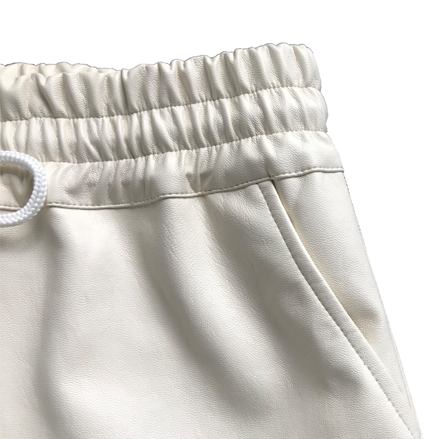 PU shorts white color