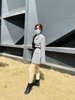 OEM High End Black and White Color Matching Uniform Business Suit Set Ladies Short Skirt Dress