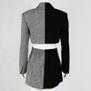 OEM High End Black and White Color Matching Uniform Business Suit Set Ladies Short Skirt Dress