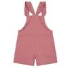 Summer Cotton Girls Shortalls Pink Ruffle Strap Overalls