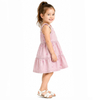 Girls Sleeveless Knee-Length Square Neck Spaghetti Strap Embroidery Tiered Dress