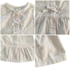 White Cotton Baby Girl Blouse Sleeveless Summer Shirt with Bows