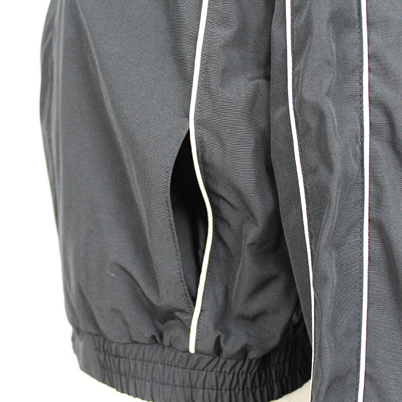 Women's Striped Sports Stand Collar Cropped Zipper Outdoor Running Jacket