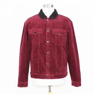 Men's Casual Corduroy Winter Trucker Jacket with Sherpa Lining