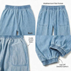 Custom Girls Lightweight Breathable Denim Elastic Waist Jogger Jeans