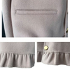 Women's 100% Double Face Cashmere Ruffle Hem Short Jacket