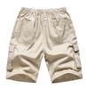 Men's Summer Elastic Waist Baggy Sport Cargo Shorts with Drawstring