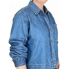 Women's Casual Loose Long Sleeve Button Cotton Denim Blouse