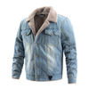 Men's Thick Sherpa Lined Winter Warm Classic Button up Denim Jacket