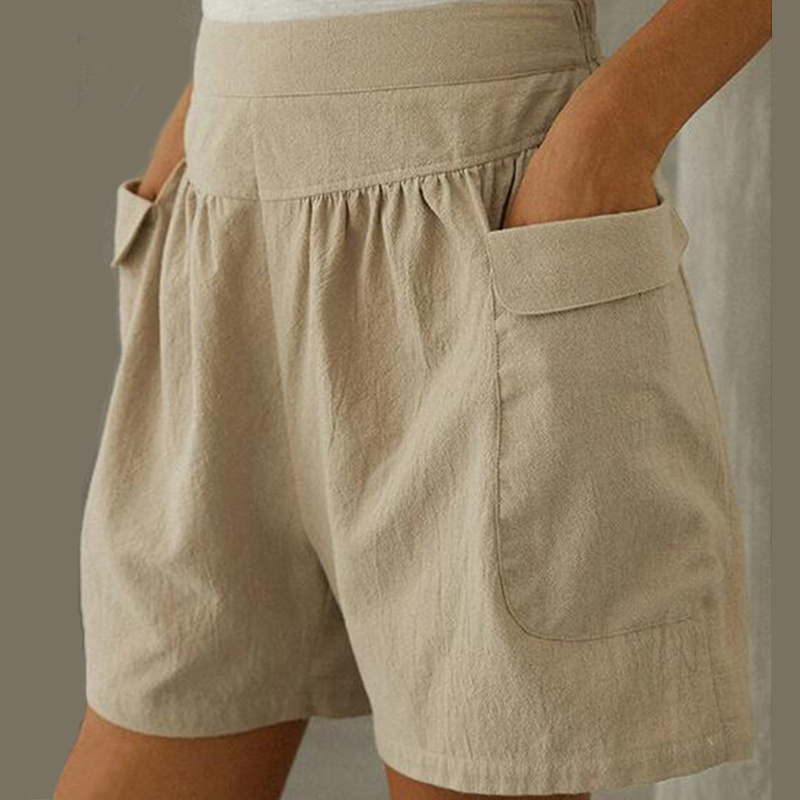 Women Loose Fit Wide-Leg High Waisted Summer Casual Shorts