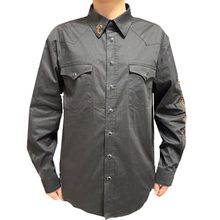 Men's Wholesale Cotton with Embroidery Long Sleeve Western Shirt