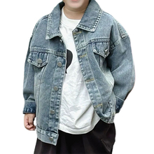 Children's Spring/Autumn Retro Loose Fit Cotton Denim Jacket