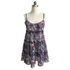 Floral Print Pleated Flared Swing Braces Skirts/ Adjustable Shoulder Straps Dresses