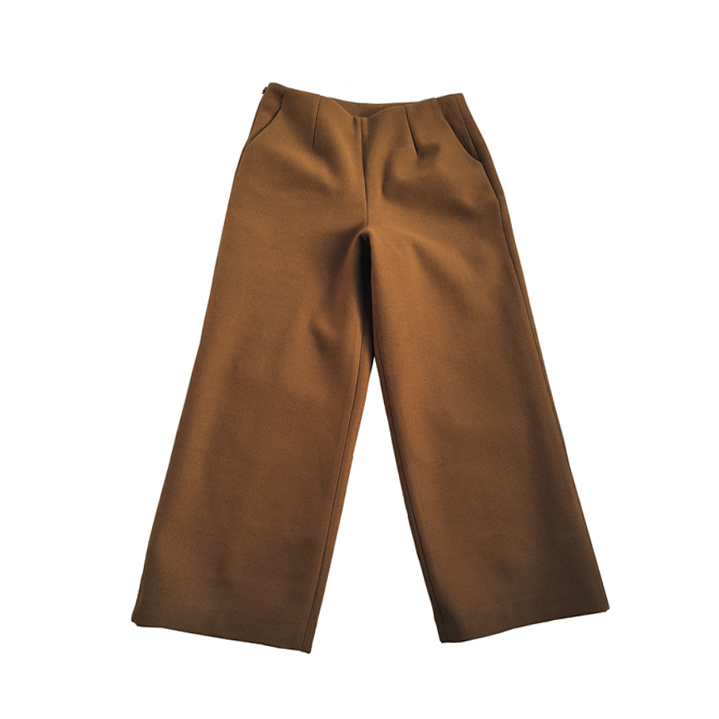Melton dressy pants in camel color